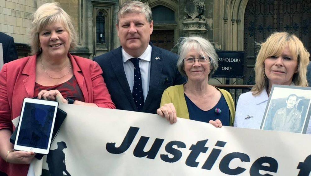 War widows met with Angus Robertson at Westminster.