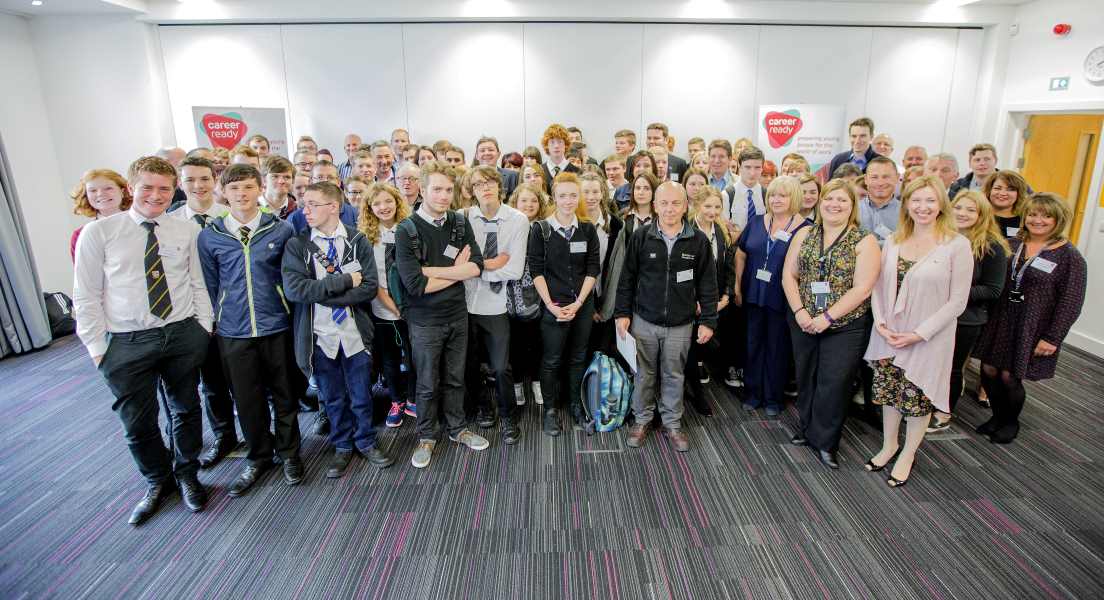 Pupils, mentors and teachers at the Career Ready launch event this week.