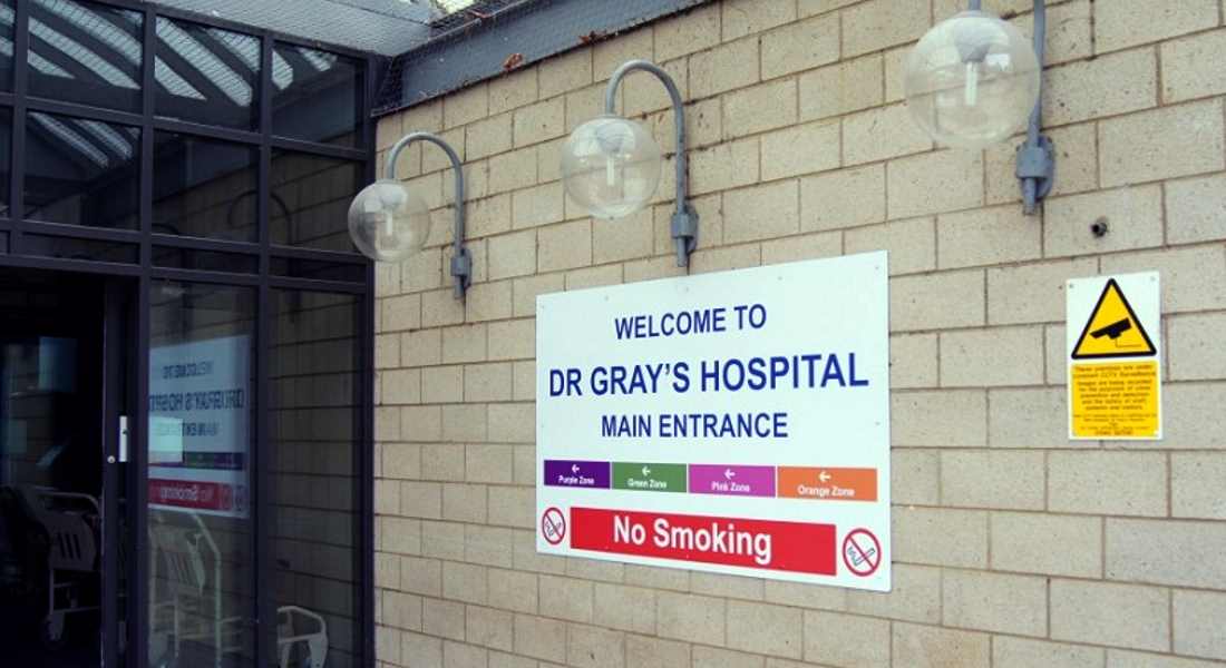 Dr Gray's Hospital - talks taking place today.